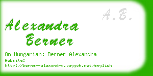 alexandra berner business card